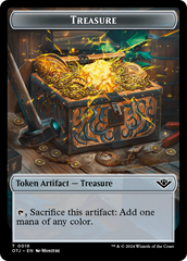 Treasure // Golem Double-Sided Token [Outlaws of Thunder Junction Tokens] | Card Citadel