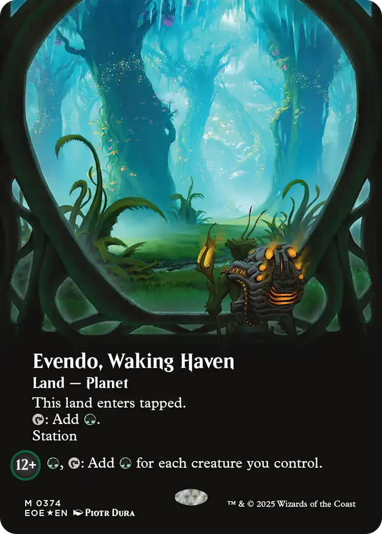 Evendo, Waking Haven (Borderless) (Galaxy Foil) [Edge of Eternities] | Card Citadel
