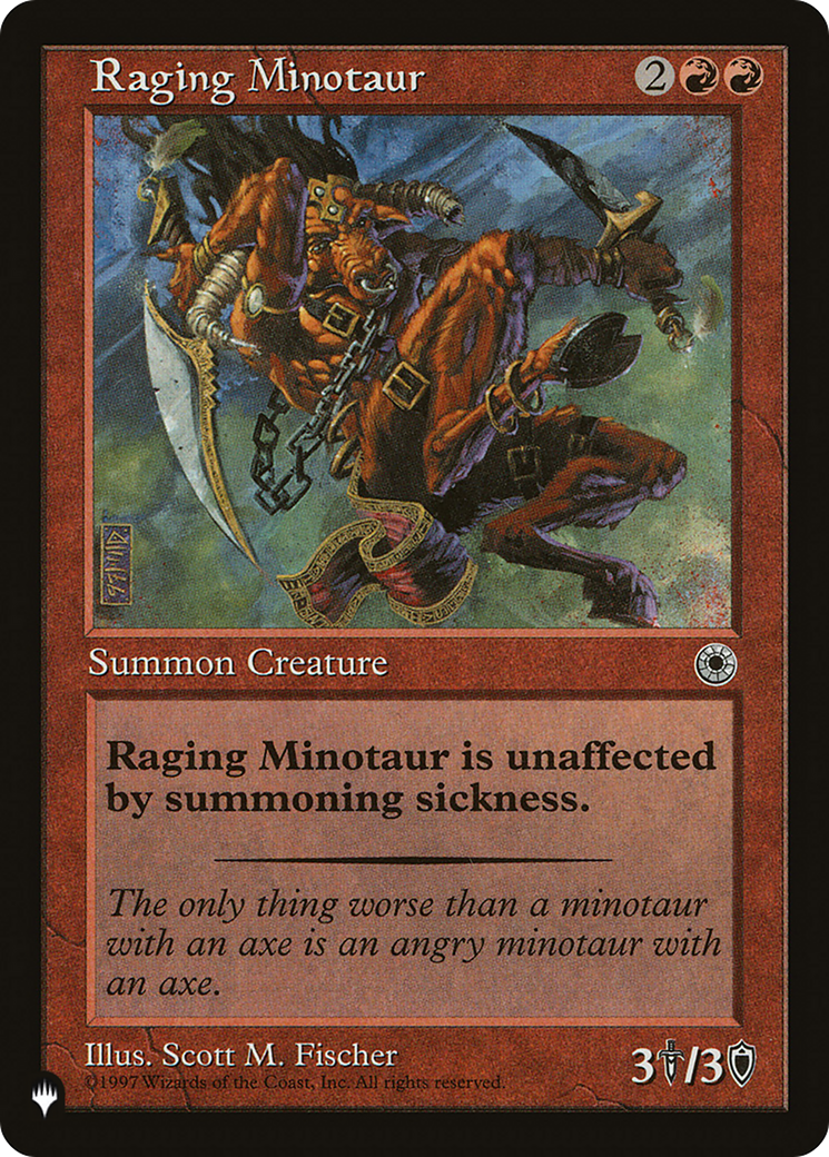 Raging Minotaur [The List Reprints] | Card Citadel