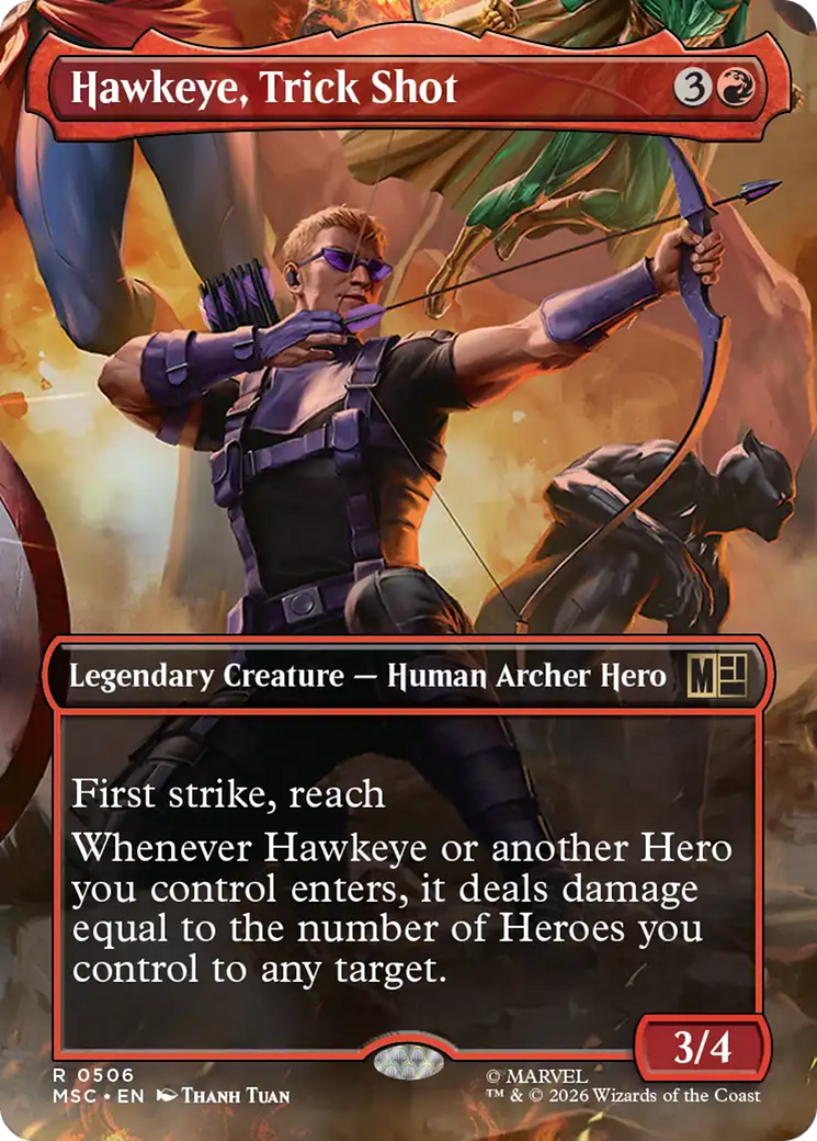 Hawkeye, Trick Shot (Borderless) [Marvel Super Heroes Commander] | Card Citadel