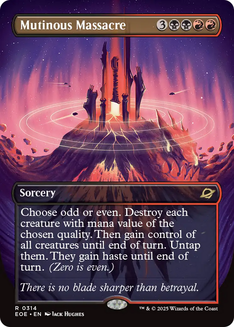 Mutinous Massacre (Borderless) [Edge of Eternities] | Card Citadel