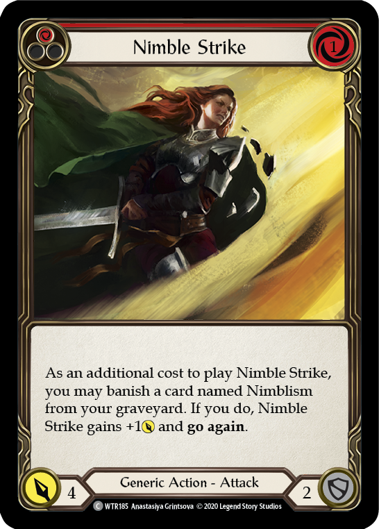 Nimble Strike (Red) [U-WTR185] (Welcome to Rathe Unlimited)  Unlimited Rainbow Foil | Card Citadel