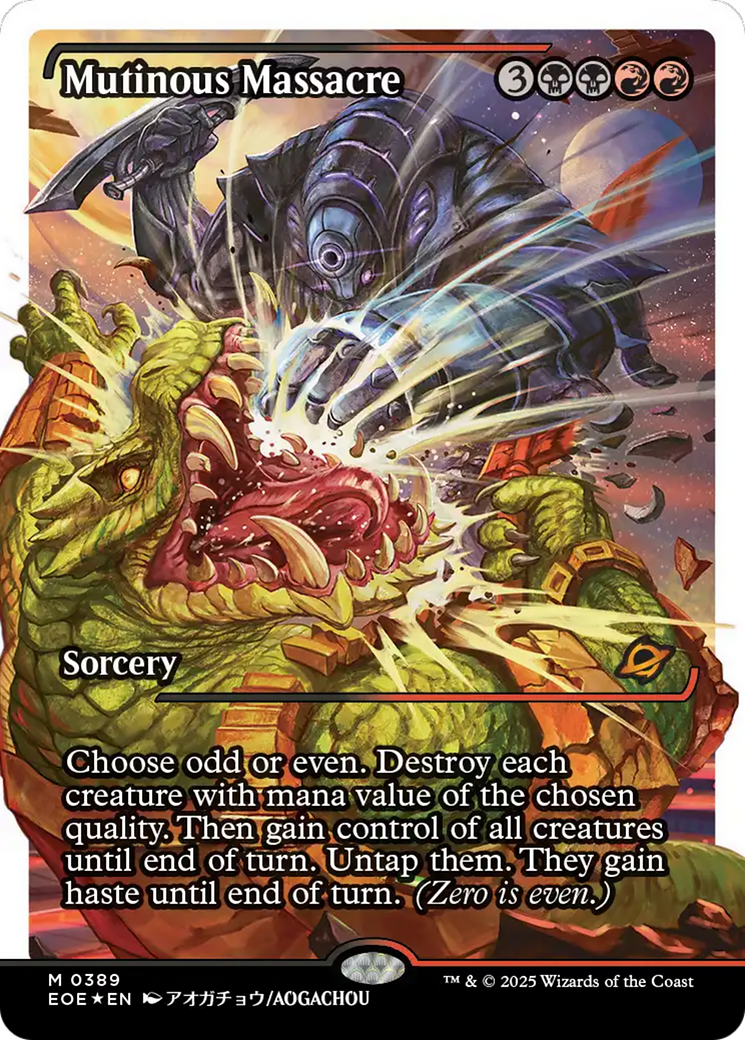 Mutinous Massacre (Showcase) (Fracture Foil) [Edge of Eternities] | Card Citadel