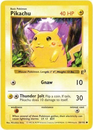 Pikachu (58/102) (E3 Stamped Promo with Red Cheeks) [Miscellaneous Cards] | Card Citadel