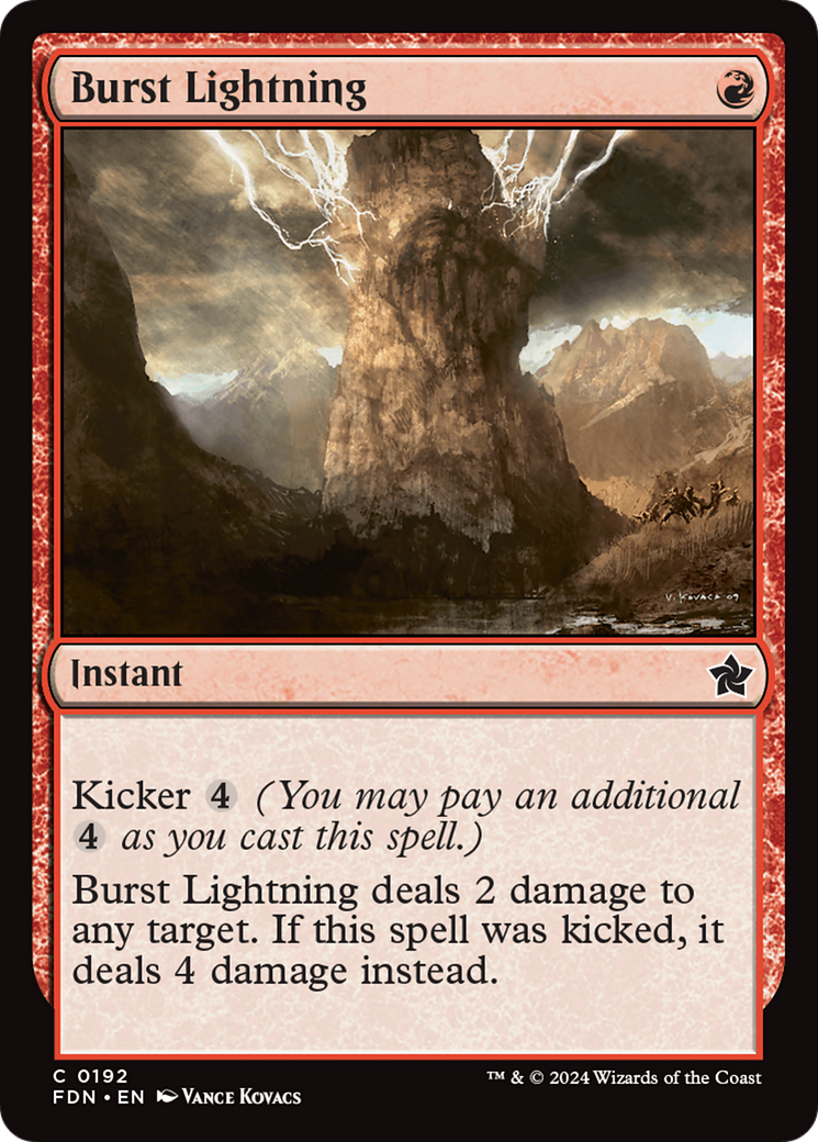 Burst Lightning [Foundations] | Card Citadel