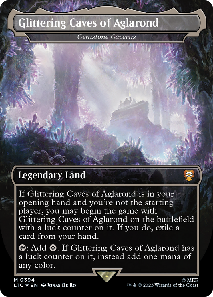 Glittering Caves of Aglarond - Gemstone Caverns (Surge Foil Realms and Relics) [The Lord of the Rings: Tales of Middle-Earth Commander] | Card Citadel