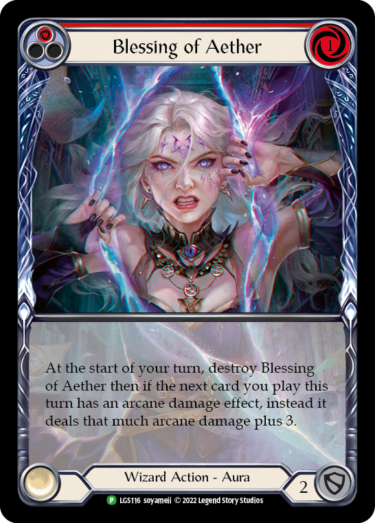 Blessing of Aether (Red) [LGS116] (Promo)  Rainbow Foil | Card Citadel