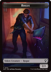 Spirit (0025) // Rogue Double-Sided Token [Secrets of Strixhaven Commander Tokens] | Card Citadel