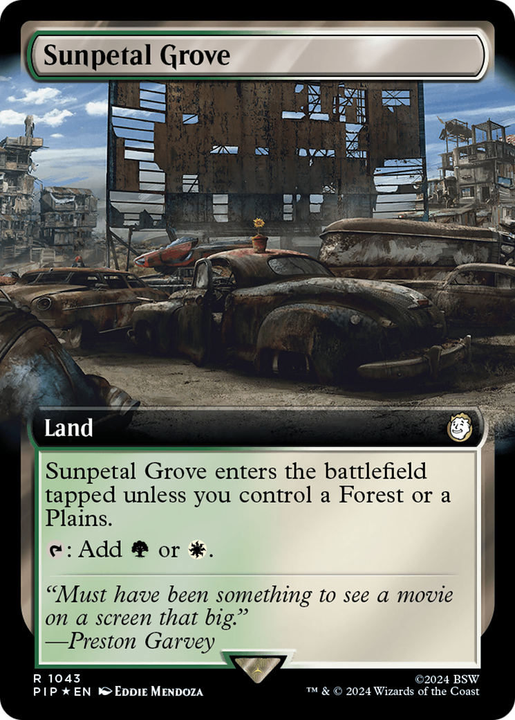 Sunpetal Grove (Extended Art) (Surge Foil) [Fallout] | Card Citadel