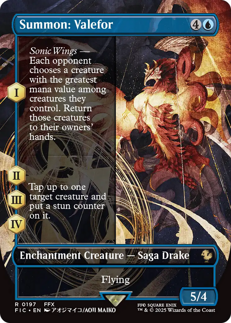 Summon: Valefor (Borderless) [FINAL FANTASY Commander] | Card Citadel