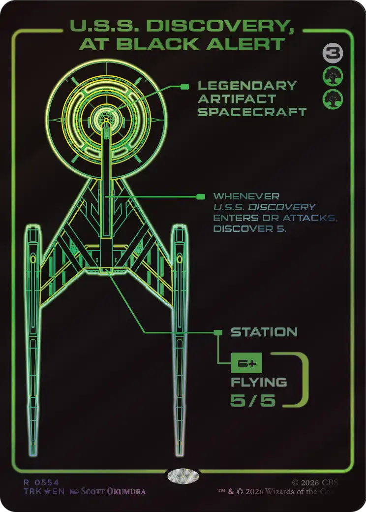 U.S.S. Discovery, at Black Alert (Showcase) [Star Trek] | Card Citadel