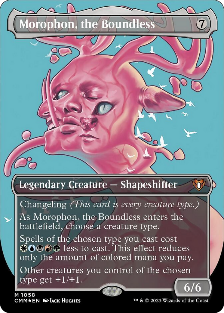 Morophon, the Boundless (Borderless Textured Foil Frame Break) [Commander Masters] | Card Citadel