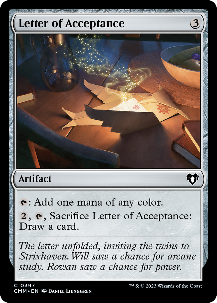 Letter of Acceptance [Commander Masters] | Card Citadel