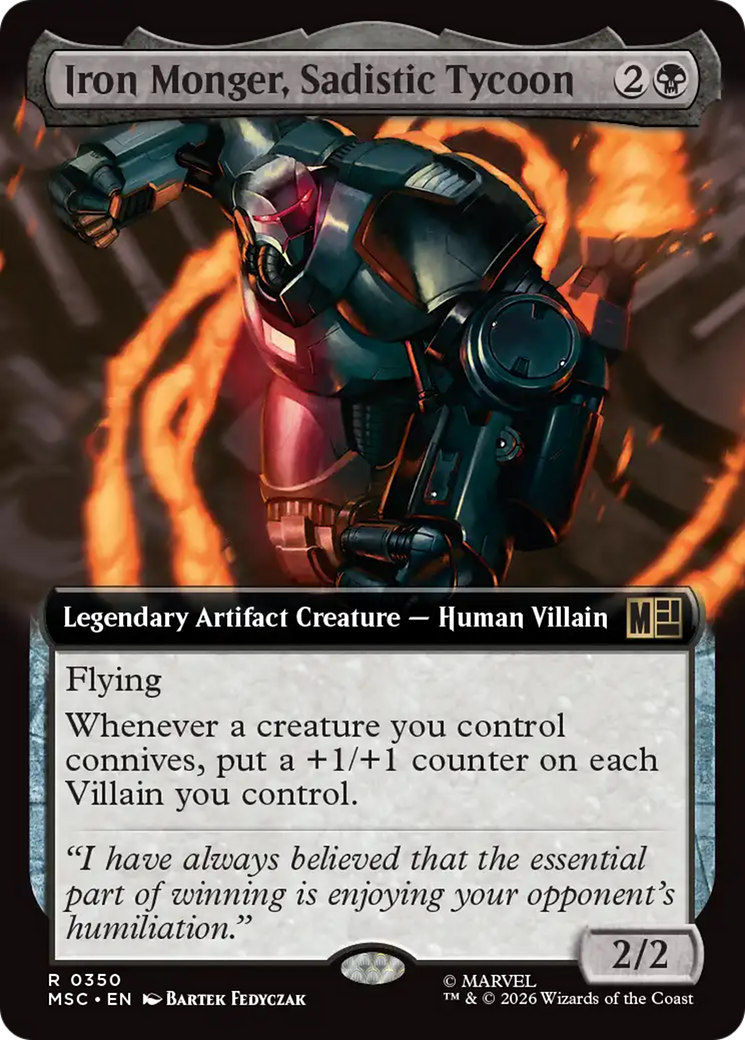 Iron Monger, Sadistic Tycoon (Extended Art) [Marvel Super Heroes Commander] | Card Citadel