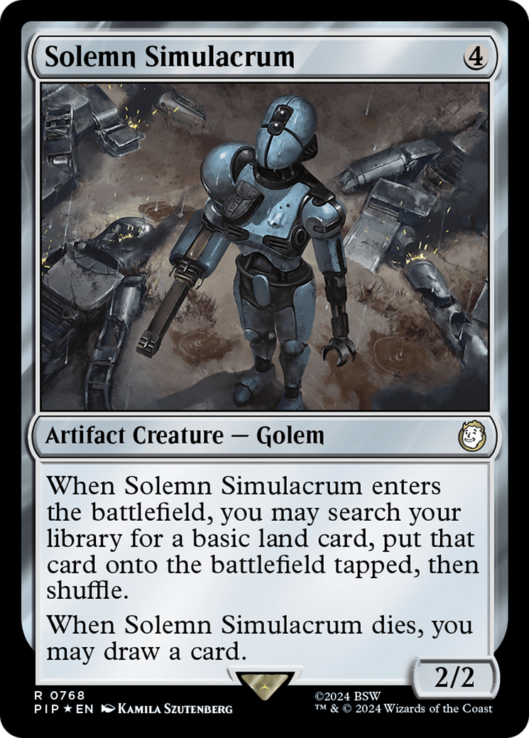 Solemn Simulacrum (Surge Foil) [Fallout] | Card Citadel