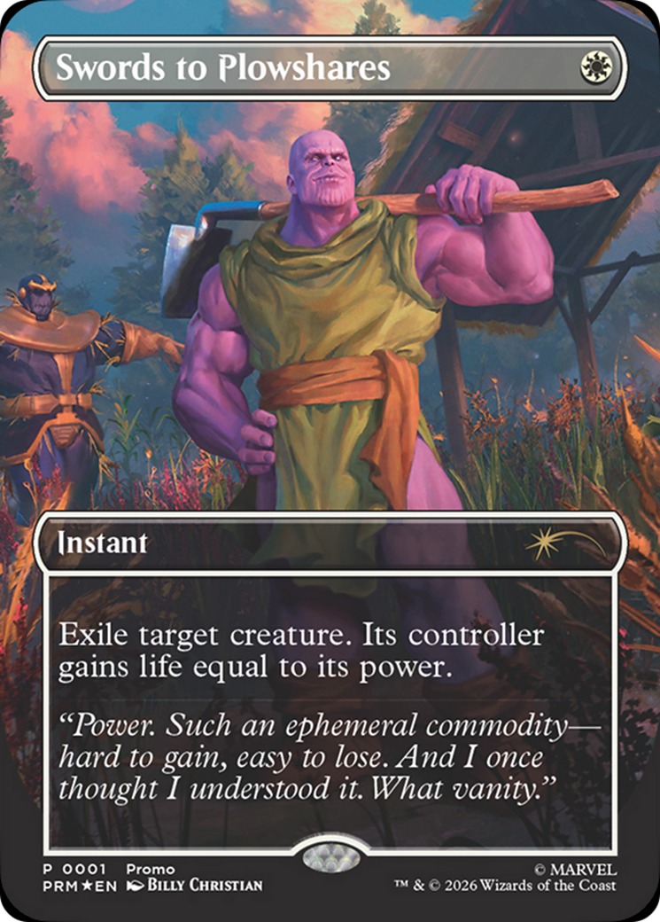 Swords to Plowshares (Borderless) (Magazine Insert) [Media Promos] | Card Citadel