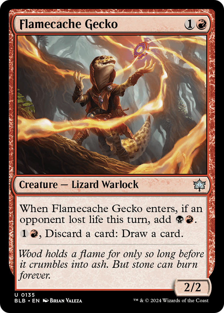 Flamecache Gecko [Bloomburrow] | Card Citadel