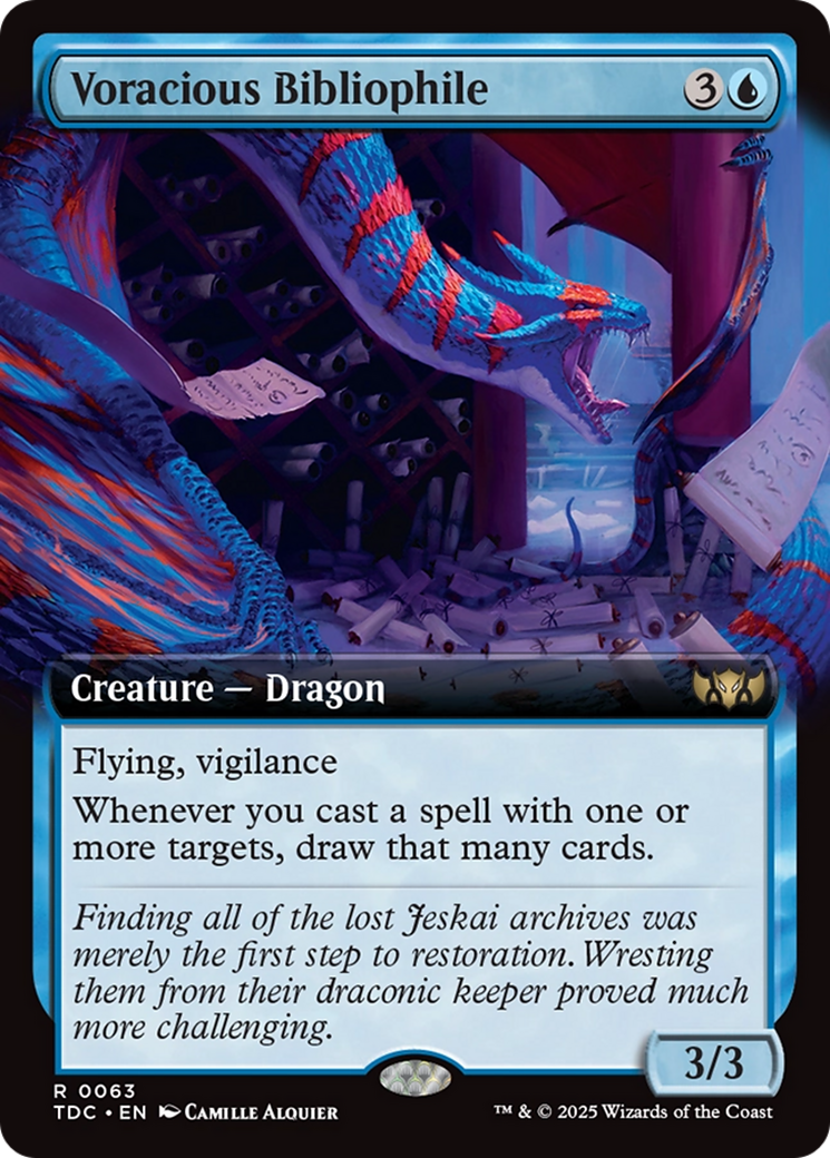 Voracious Bibliophile (Extended Art) [Tarkir: Dragonstorm Commander] | Card Citadel