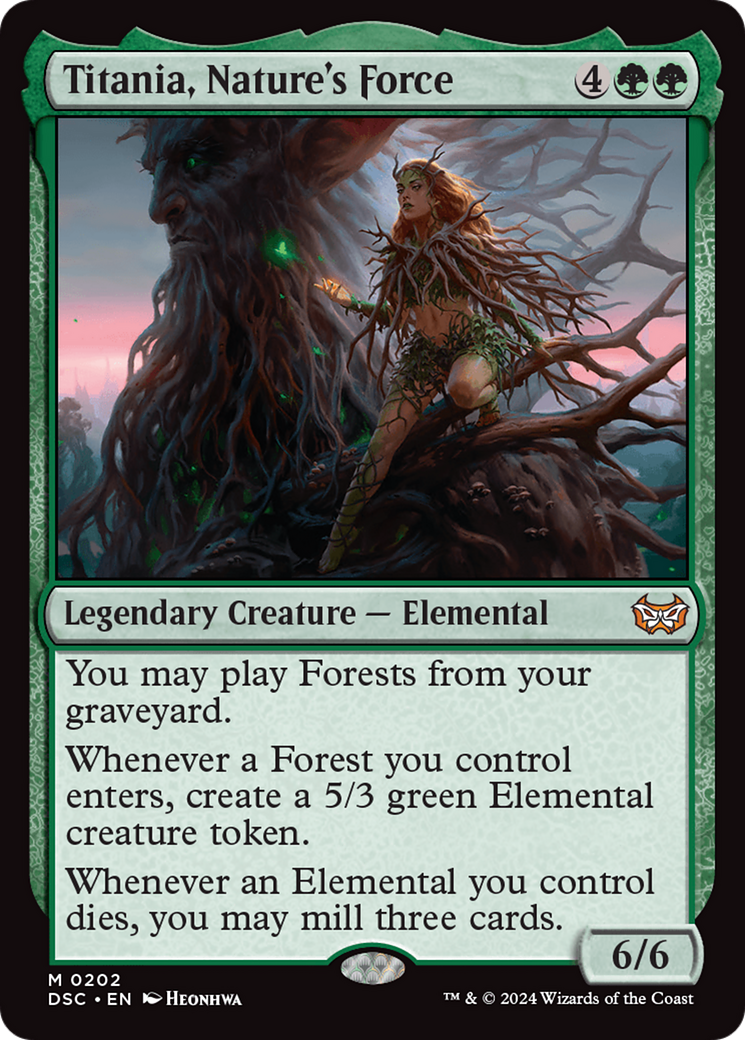 Titania, Nature's Force [Duskmourn: House of Horror Commander] | Card Citadel