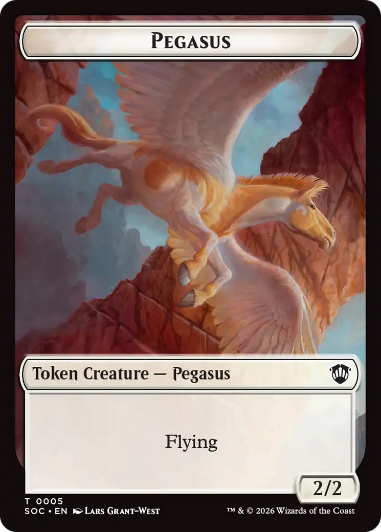 Contract // Pegasus Double-Sided Token [Secrets of Strixhaven Commander Tokens] | Card Citadel