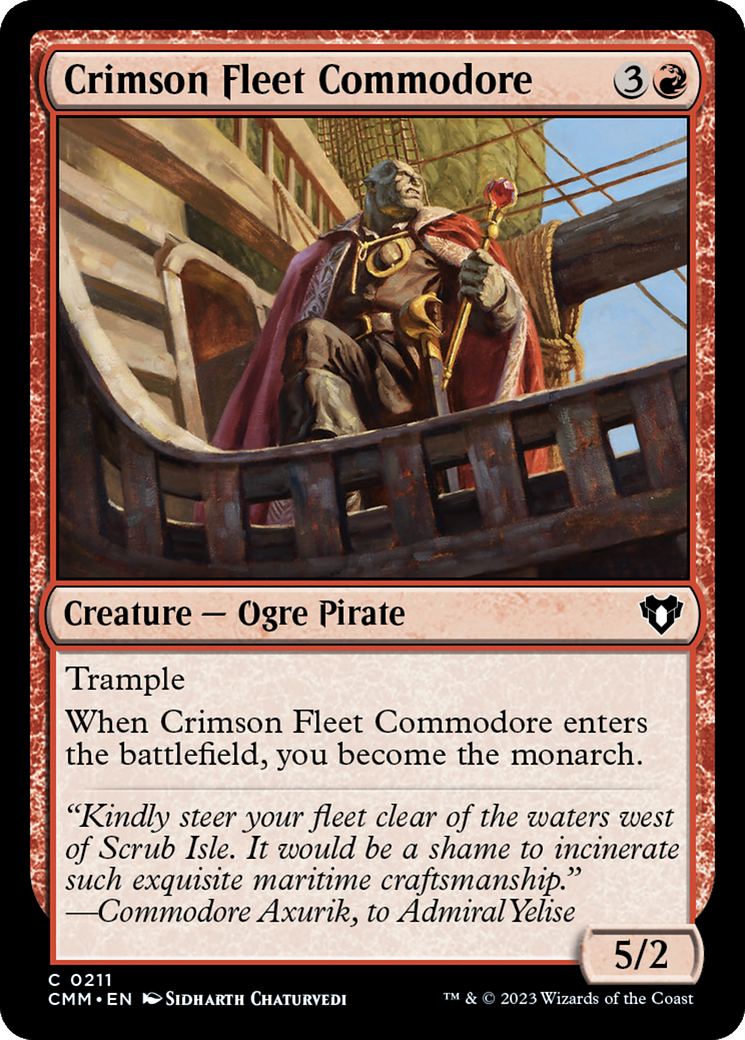 Crimson Fleet Commodore [Commander Masters] | Card Citadel