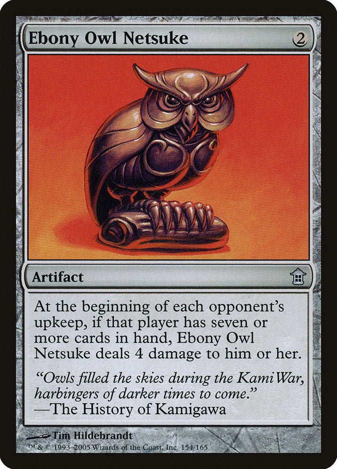 Ebony Owl Netsuke [Saviors of Kamigawa] | Card Citadel