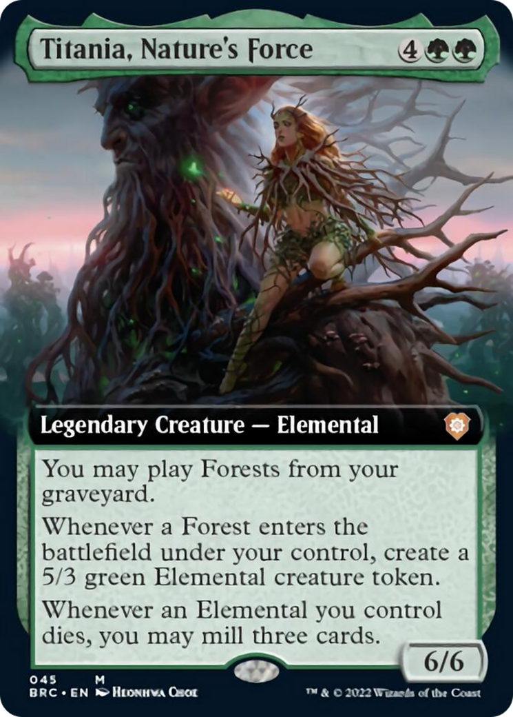 Titania, Nature's Force (Extended Art) [The Brothers' War Commander] | Card Citadel