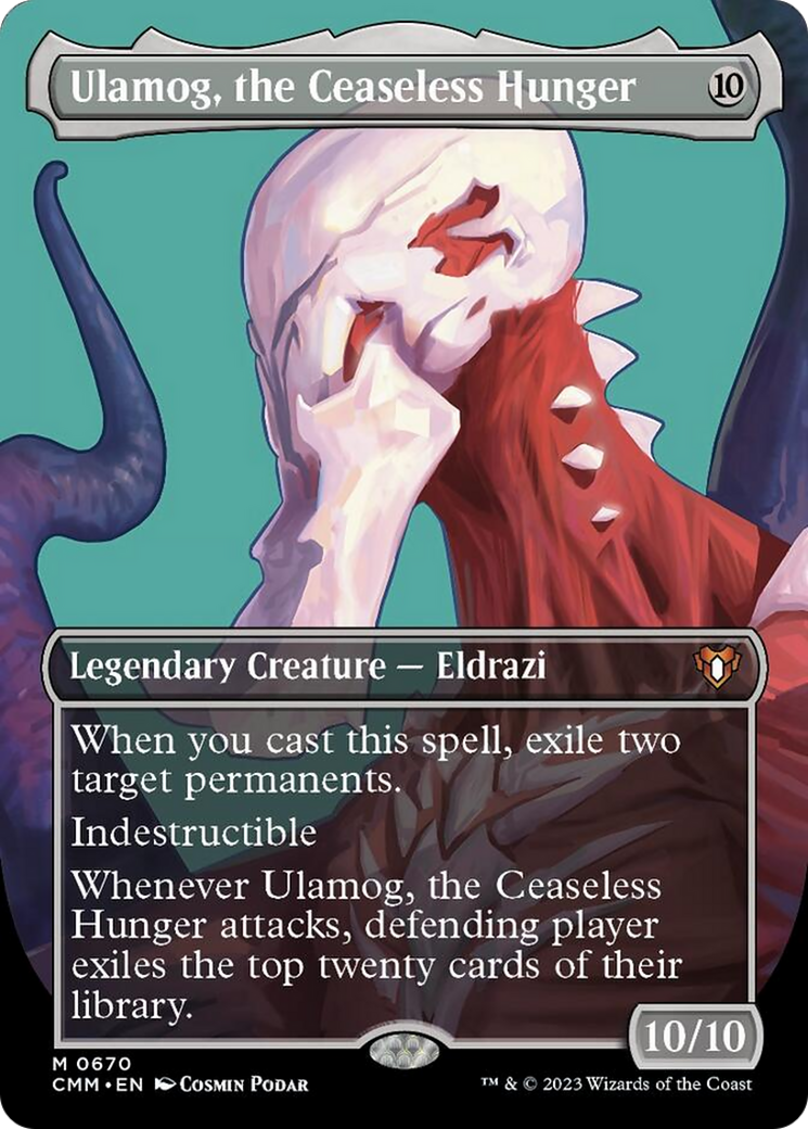 Ulamog, the Ceaseless Hunger (Borderless Profile) [Commander Masters] | Card Citadel