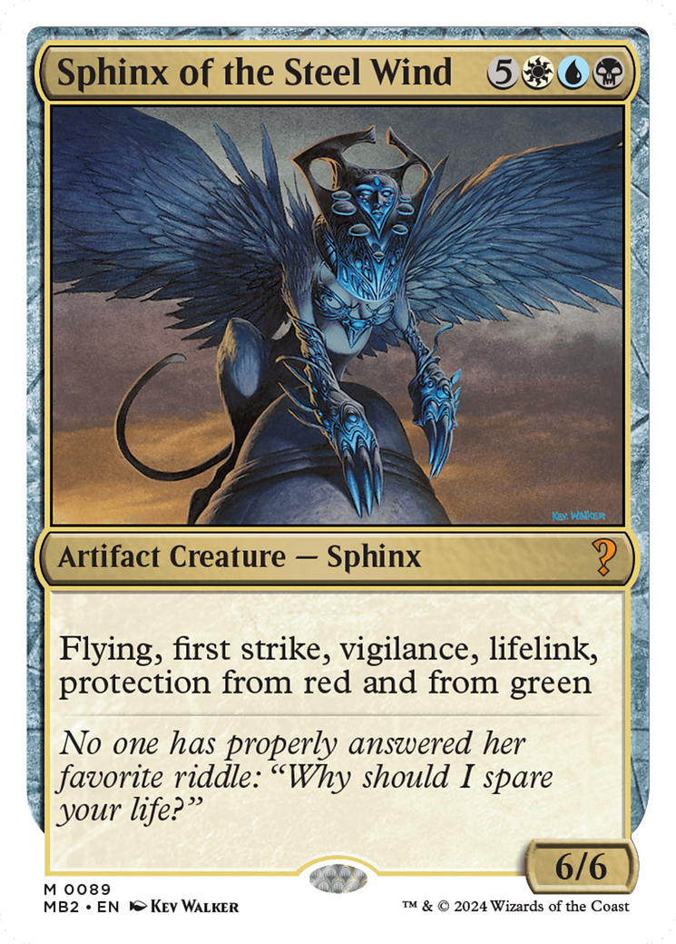 Sphinx of the Steel Wind (White Border) [Mystery Booster 2] | Card Citadel