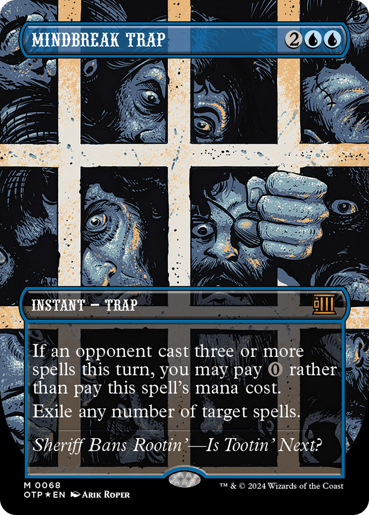 Mindbreak Trap (Textured Foil) [Outlaws of Thunder Junction: Breaking News] | Card Citadel