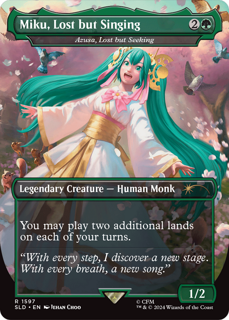 Miku, Lost but Singing - Azusa, Lost but Seeking [Secret Lair Drop Series] | Card Citadel