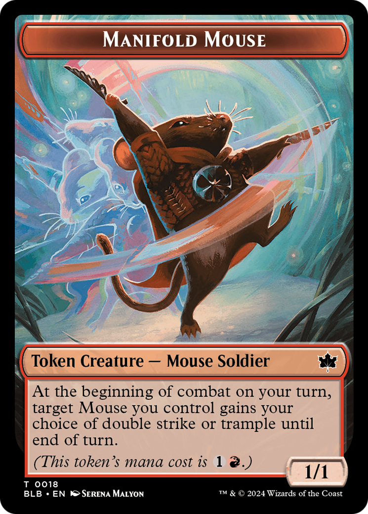 Sword // Manifold Mouse Double-Sided Token [Bloomburrow Tokens] | Card Citadel