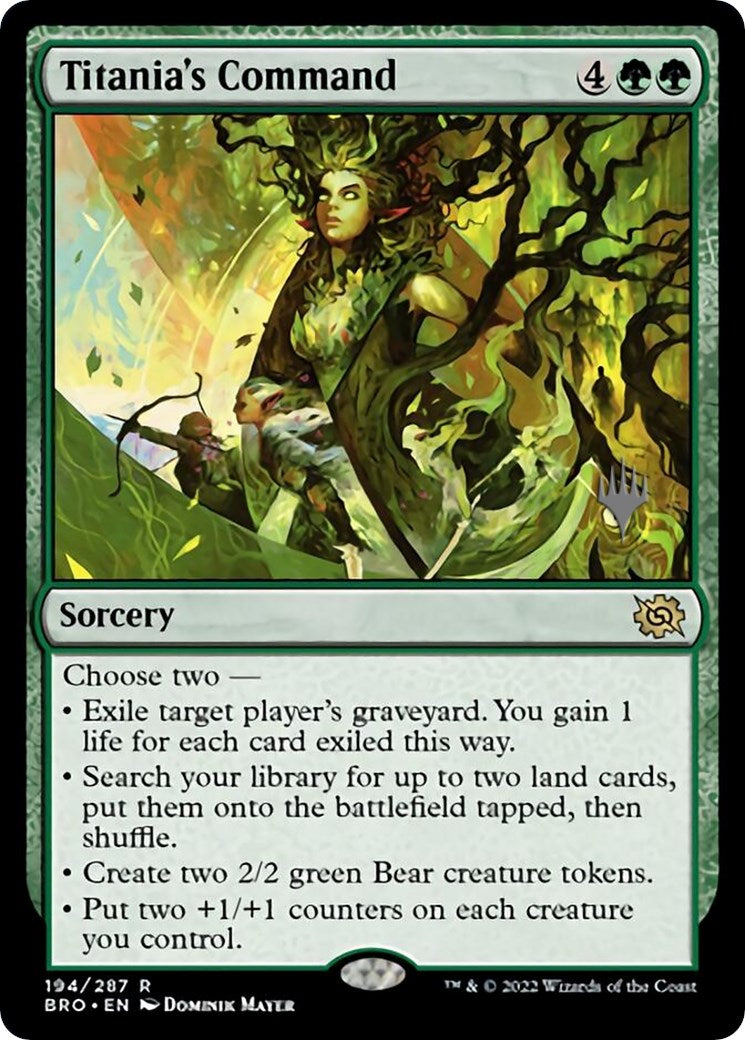 Titania's Command (Promo Pack) [The Brothers' War Promos] | Card Citadel