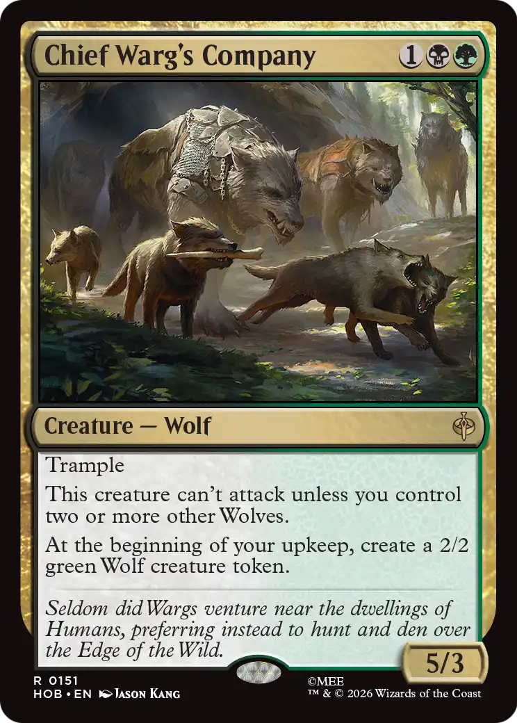 Chief Warg's Company [The Hobbit] | Card Citadel