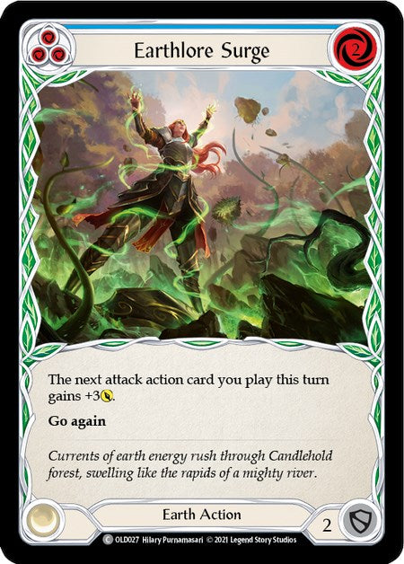 Earthlore Surge (Blue) [OLD027] (Tales of Aria Oldhim Blitz Deck)  1st Edition Normal | Card Citadel