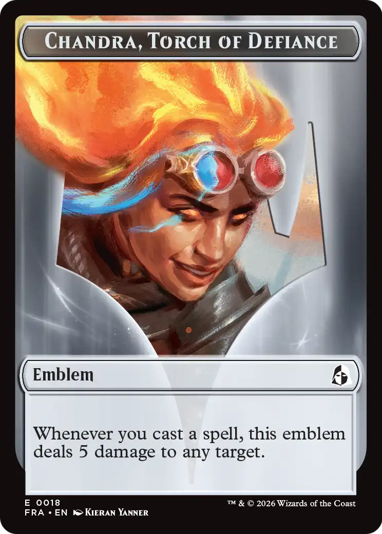 Chandra, Chill of Compliance // Chandra, Torch of Defiance Double-Sided Token [Reality Fracture Tokens] | Card Citadel