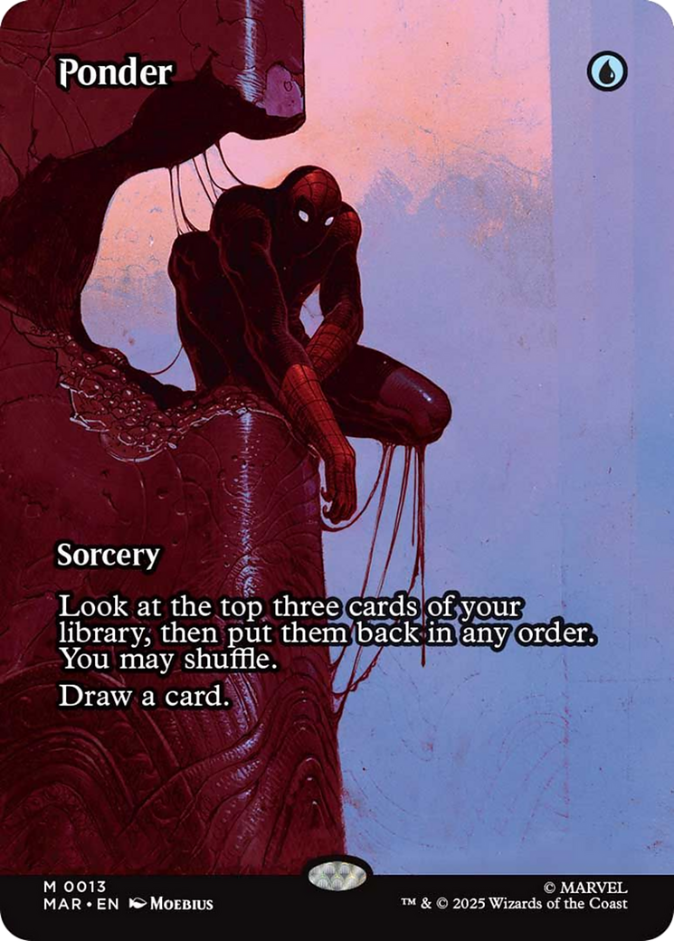 Ponder (Borderless) [Marvel's Spider-Man: Eternal-Legal] | Card Citadel