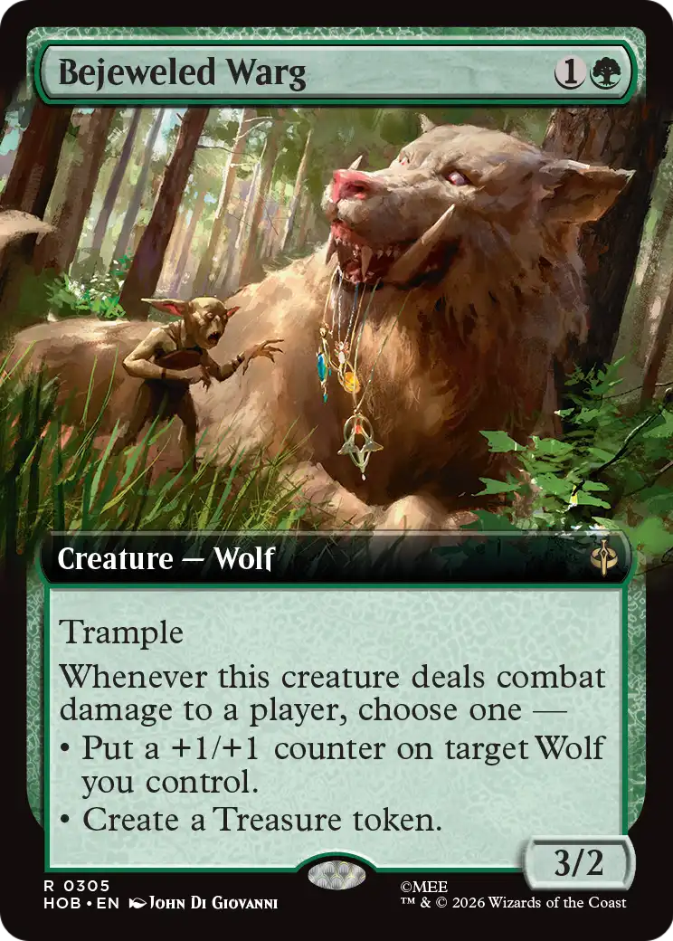 Bejeweled Warg (Extended Art) [The Hobbit] | Card Citadel
