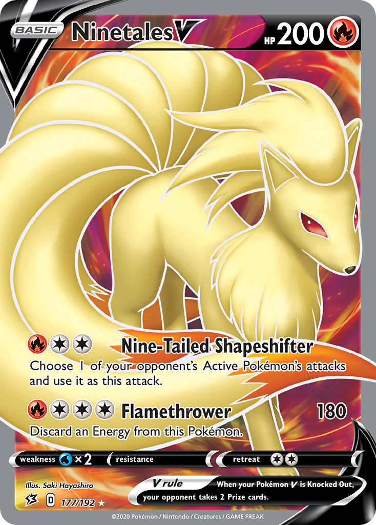 Ninetales V (177/192) [Sword & Shield: Rebel Clash] | Card Citadel