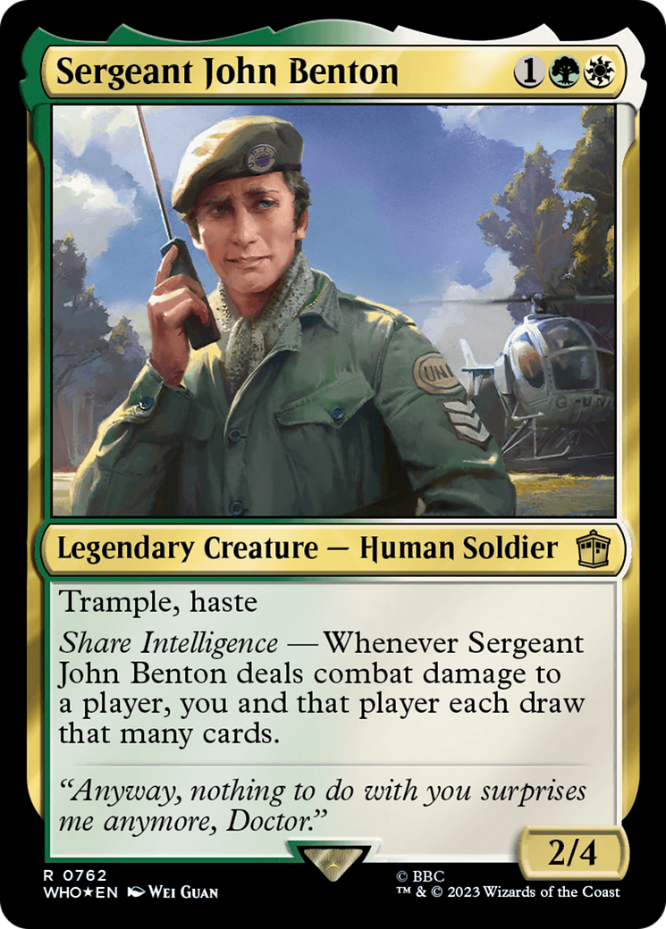 Sergeant John Benton (Surge Foil) [Doctor Who] | Card Citadel