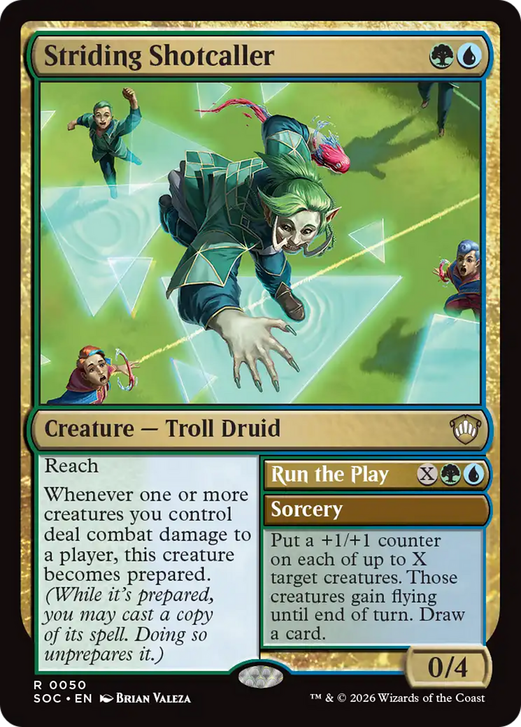 Striding Shotcaller [Secrets of Strixhaven Commander] | Card Citadel