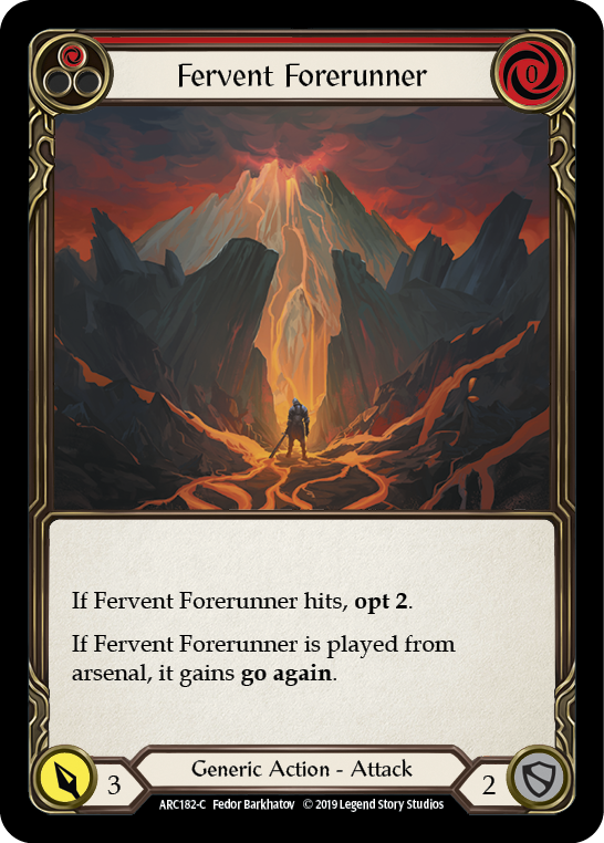 Fervent Forerunner (Red) [ARC182-C] (Arcane Rising)  1st Edition Rainbow Foil | Card Citadel