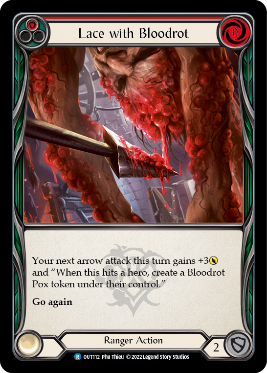 Lace with Bloodrot (Red) [OUT112] (Outsiders)  Rainbow Foil | Card Citadel