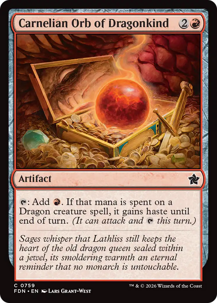 Carnelian Orb of Dragonkind (0759) [Foundations] | Card Citadel