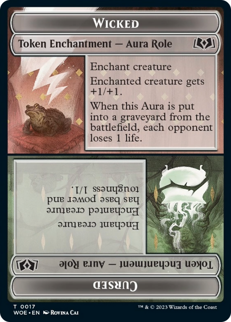 Wicked Role / Cursed Role (WOE) // Treasure (MH3) Double-Sided Token [The List] | Card Citadel