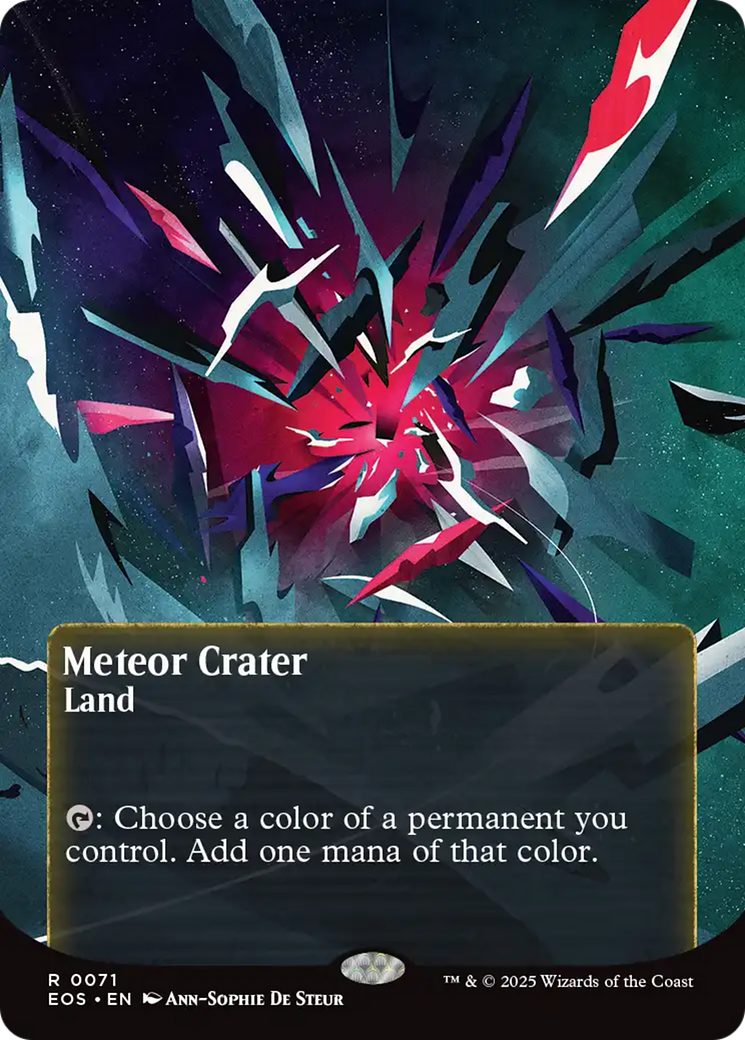 Meteor Crater (0071) (Borderless) [Edge of Eternities: Stellar Sights] | Card Citadel