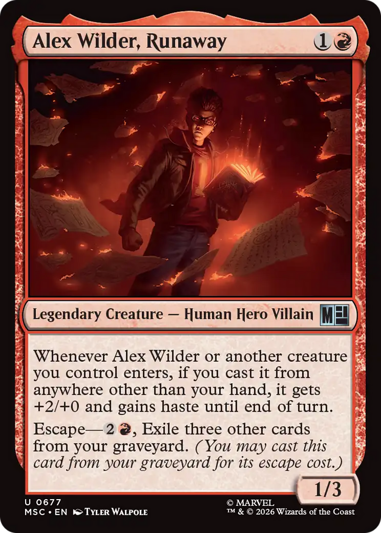 Alex Wilder, Runaway [Marvel Super Heroes Commander] | Card Citadel