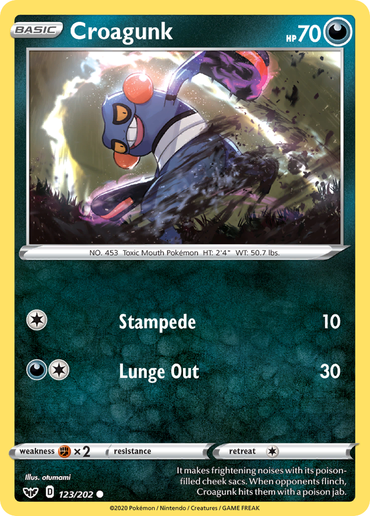 Croagunk (123/202) [Sword & Shield: Base Set] | Card Citadel