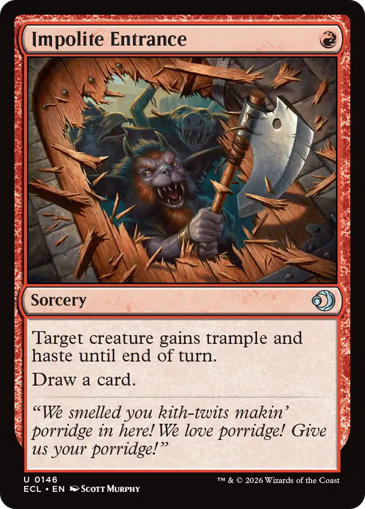 Impolite Entrance [Lorwyn Eclipsed] | Card Citadel
