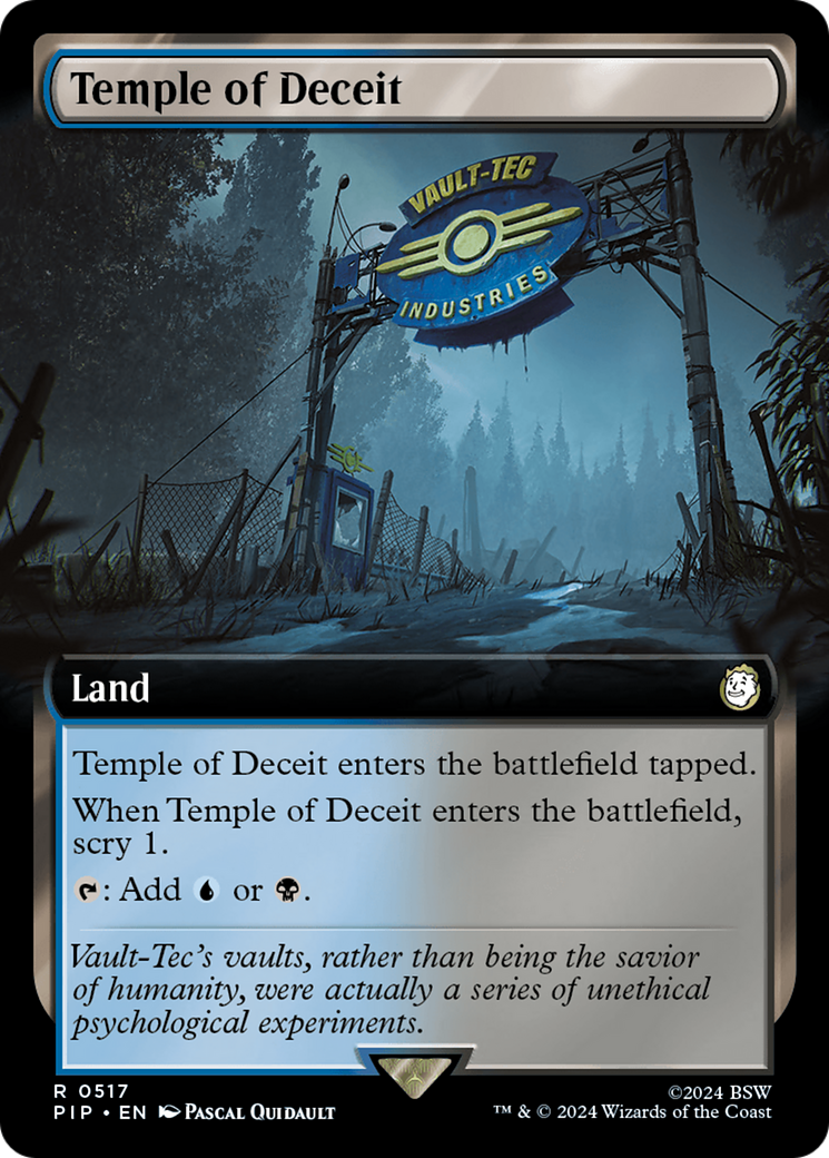 Temple of Deceit (Extended Art) [Fallout] | Card Citadel